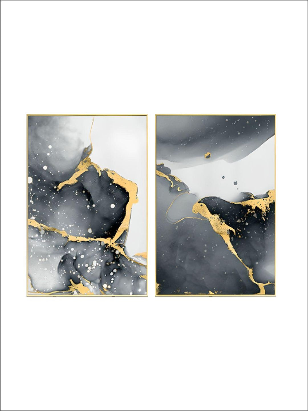 Liquid Golden Black Marble Modern Interiors Wall Art Fine Art Canvas Prints Luxury Pictures For Living Room Bedroom Contemporary Home Office Decoration
