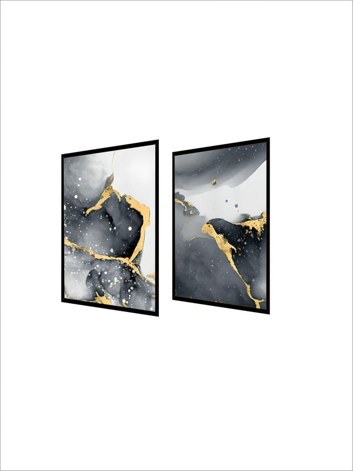 Liquid Golden Black Marble Modern Interiors Wall Art Fine Art Canvas Prints Luxury Pictures For Living Room Bedroom Contemporary Home Office Decoration