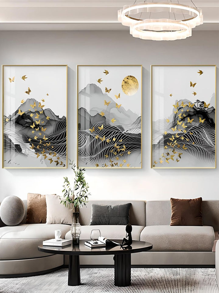 Abstract Flowing Landscape Wall