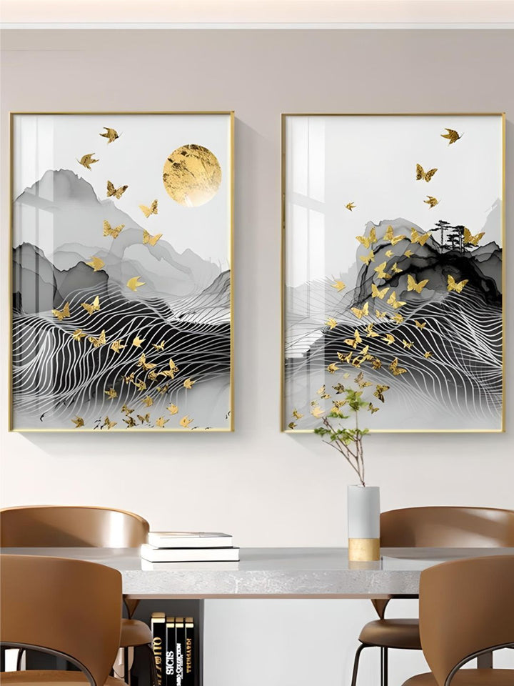 Abstract Flowing Landscape Wall