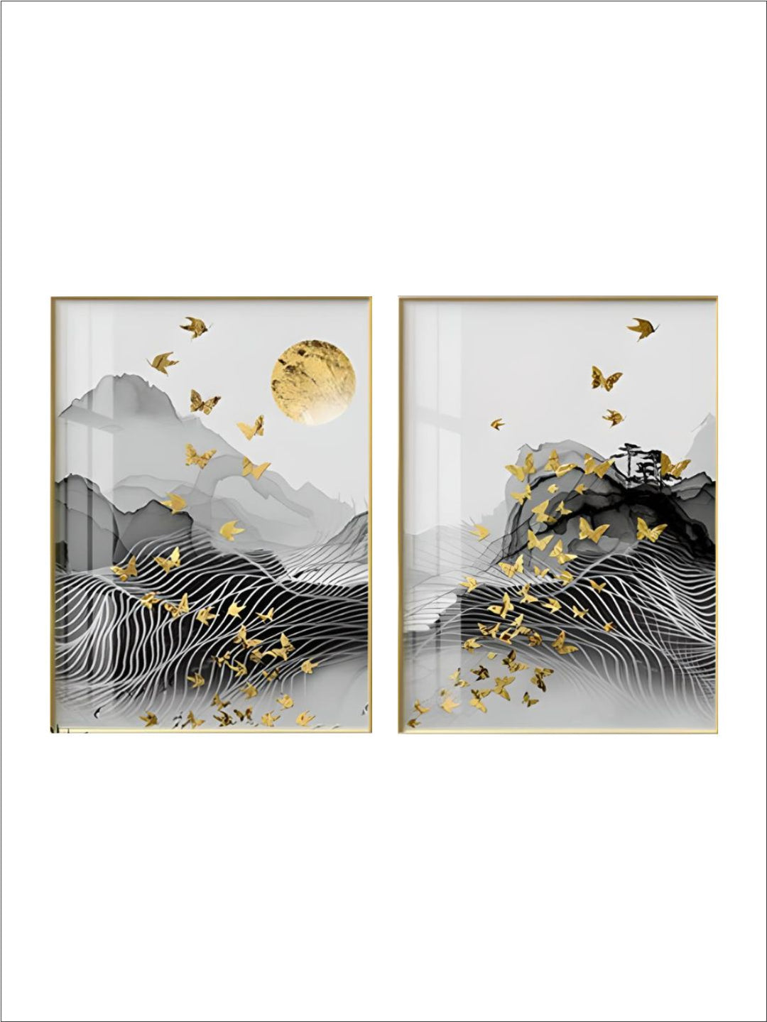 Abstract Flowing Landscape Wall