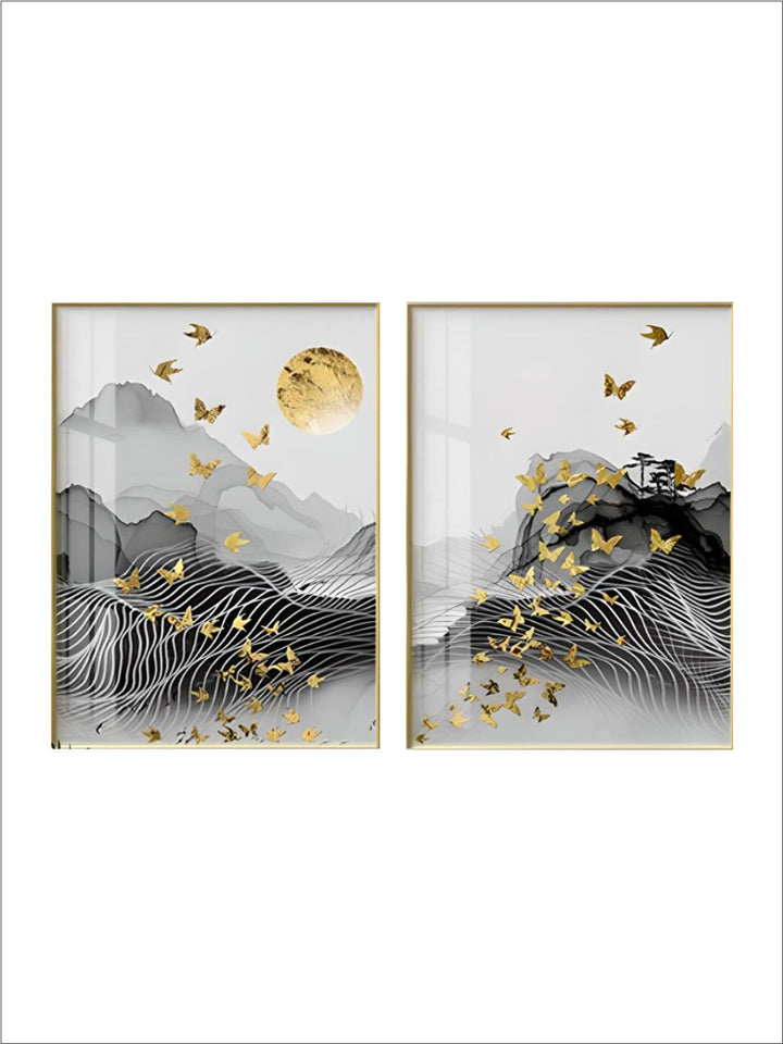 Abstract Flowing Landscape Wall