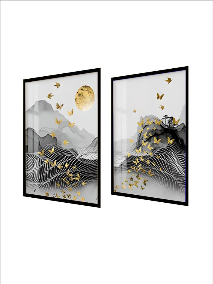 Abstract Flowing Landscape Wall