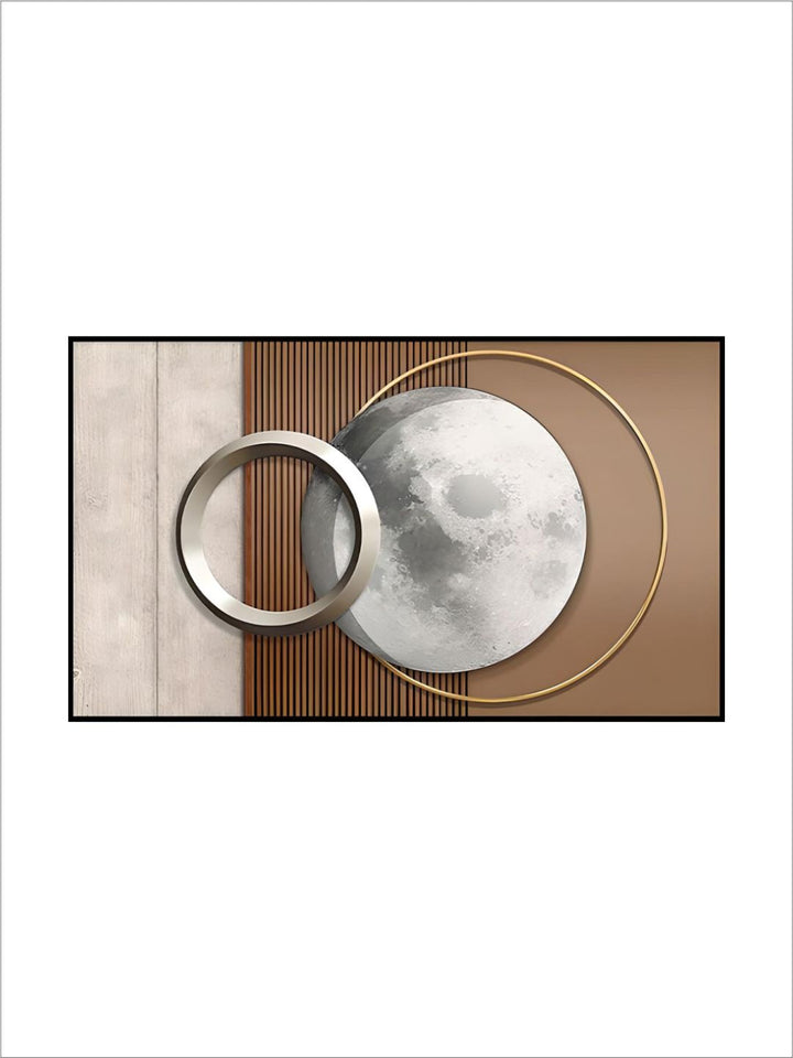 Abstract Sun Moon Wall Art Fine Art Canvas Prints 3d Abstract Geometric Visualization Pictures For Luxury Apartment Hotel Home Office Art Decor