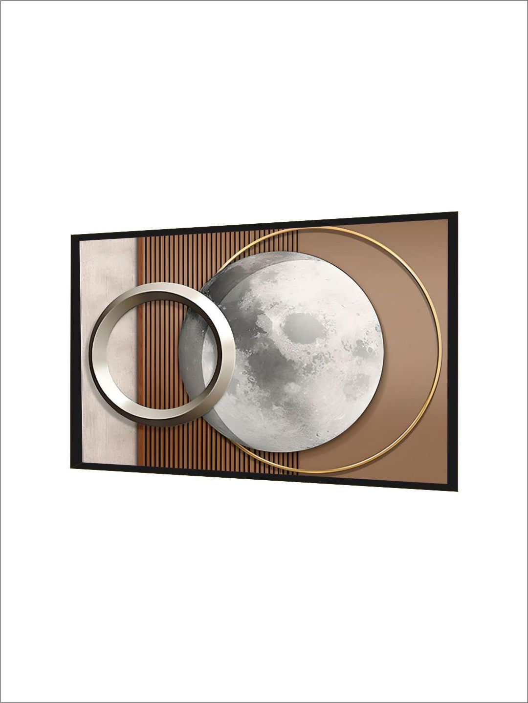 Abstract Sun Moon Wall Art Fine Art Canvas Prints 3d Abstract Geometric Visualization Pictures For Luxury Apartment Hotel Home Office Art Decor