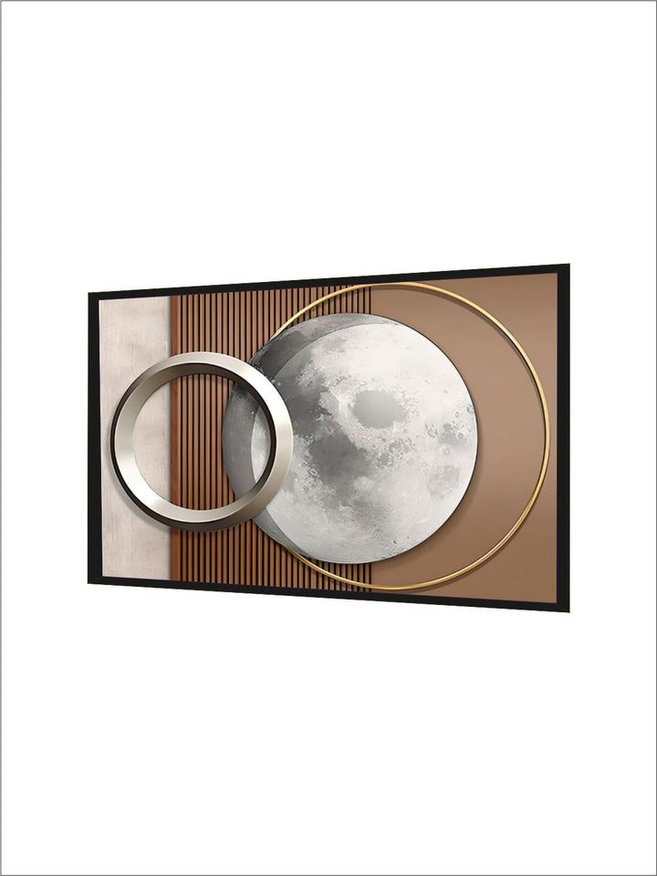 Abstract Sun Moon Wall Art Fine Art Canvas Prints 3d Abstract Geometric Visualization Pictures For Luxury Apartment Hotel Home Office Art Decor
