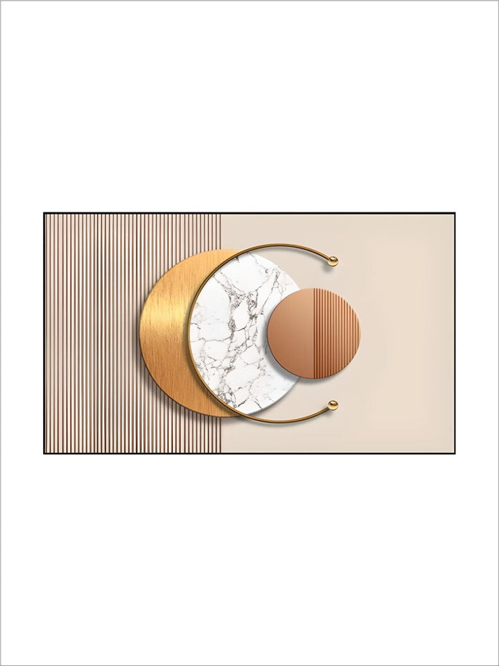 Abstract Sun Moon Wall Art Fine Art Canvas Prints 3d Abstract Geometric Visualization Pictures For Luxury Apartment Hotel Home Office Art Decor