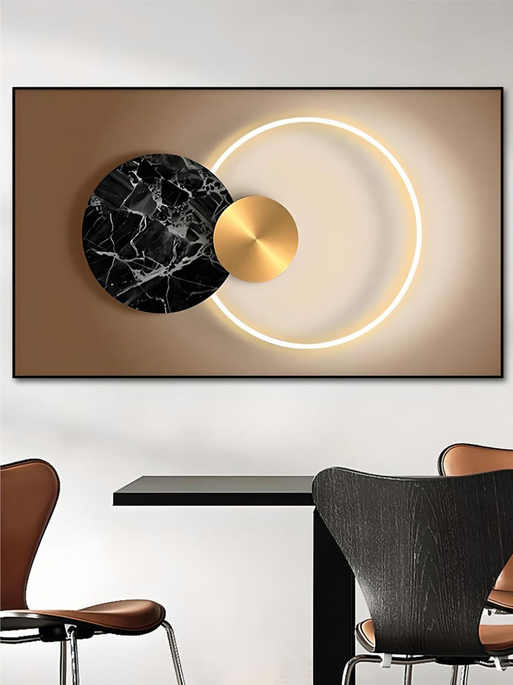 Abstract Sun Moon Wall Art Fine Art Canvas Prints 3d Abstract Geometric Visualization Pictures For Luxury Apartment Hotel Home Office Art Decor