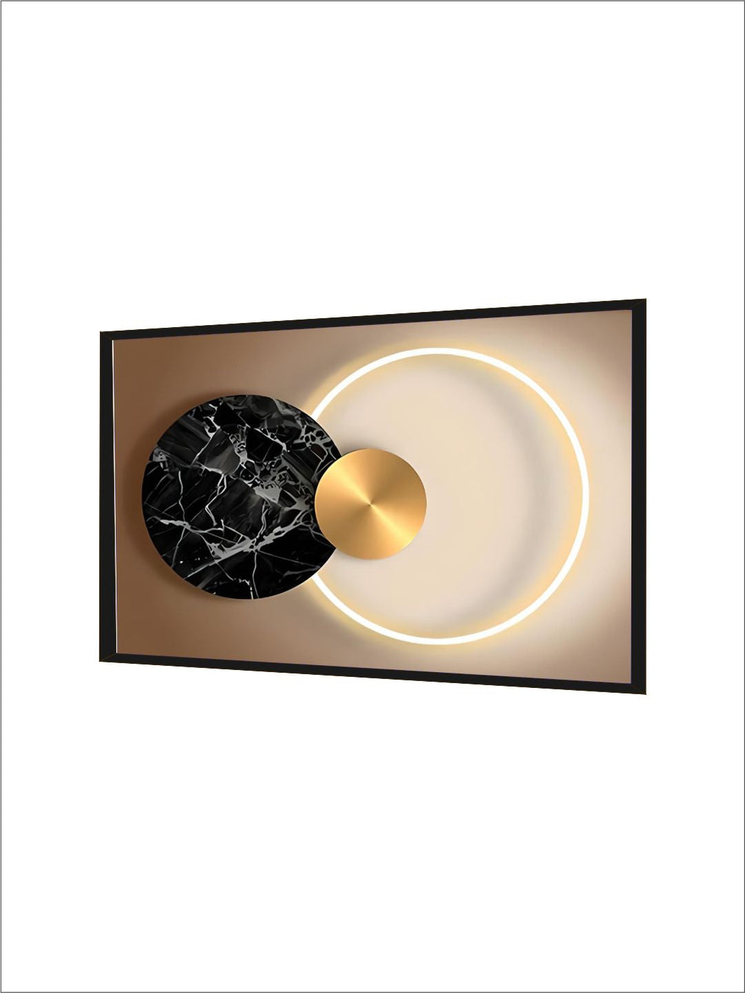 Abstract Sun Moon Wall Art Fine Art Canvas Prints 3d Abstract Geometric Visualization Pictures For Luxury Apartment Hotel Home Office Art Decor
