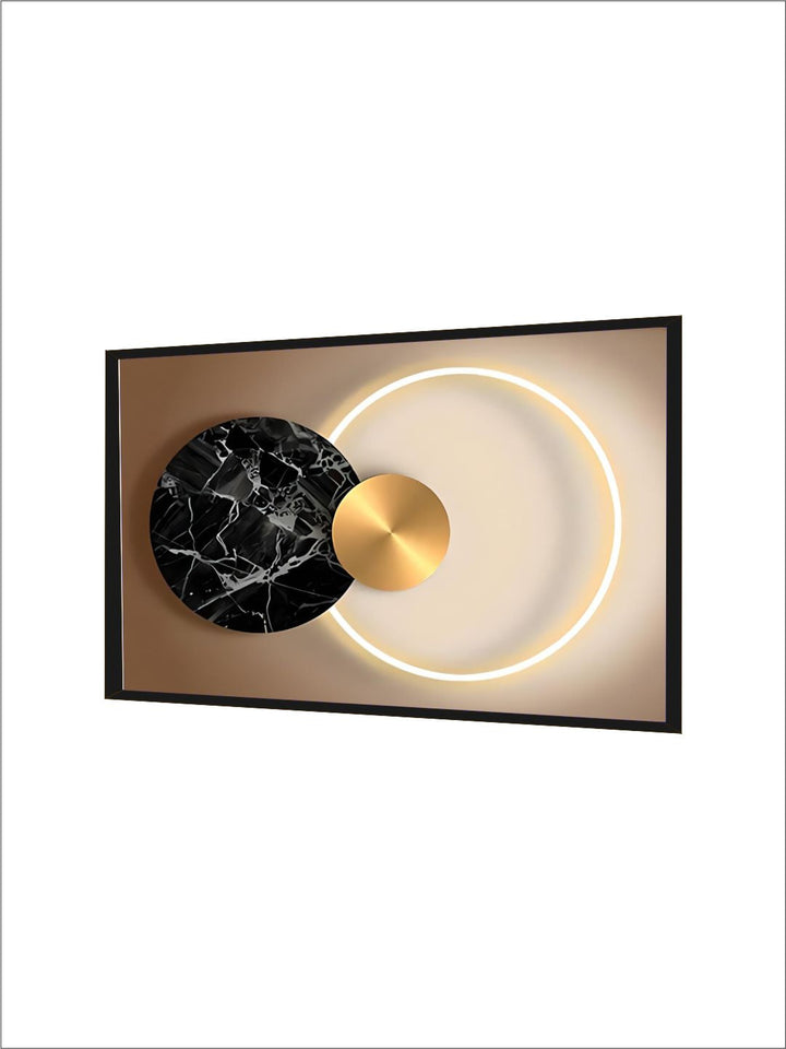 Abstract Sun Moon Wall Art Fine Art Canvas Prints 3d Abstract Geometric Visualization Pictures For Luxury Apartment Hotel Home Office Art Decor