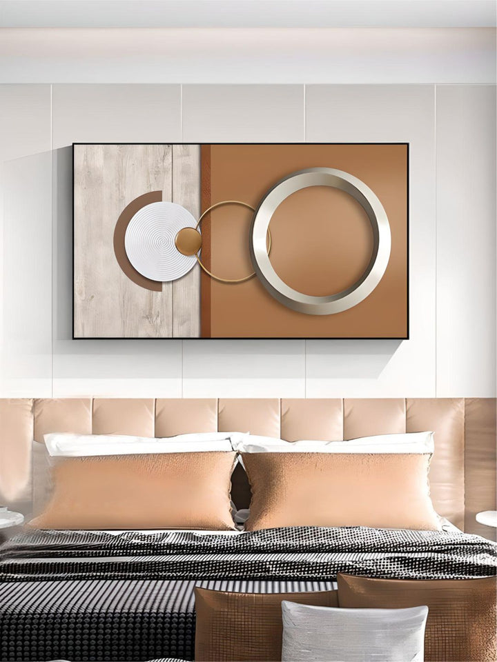 Abstract Sun Moon Wall Art Fine Art Canvas Prints 3d Abstract Geometric Visualization Pictures For Luxury Apartment Hotel Home Office Art Decor