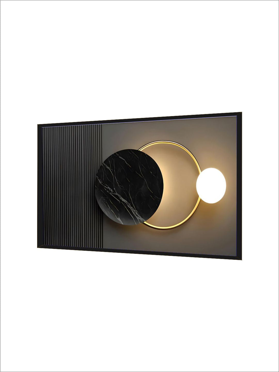 Abstract Sun Moon Wall Art Fine Art Canvas Prints 3d Abstract Geometric Visualization Pictures For Luxury Apartment Hotel Home Office Art Decor