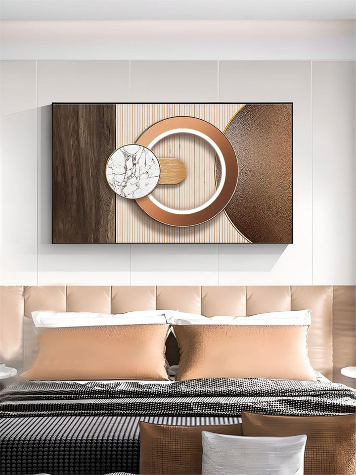 Abstract Sun Moon Wall Art Fine Art Canvas Prints 3d Abstract Geometric Visualization Pictures For Luxury Apartment Hotel Home Office Art Decor