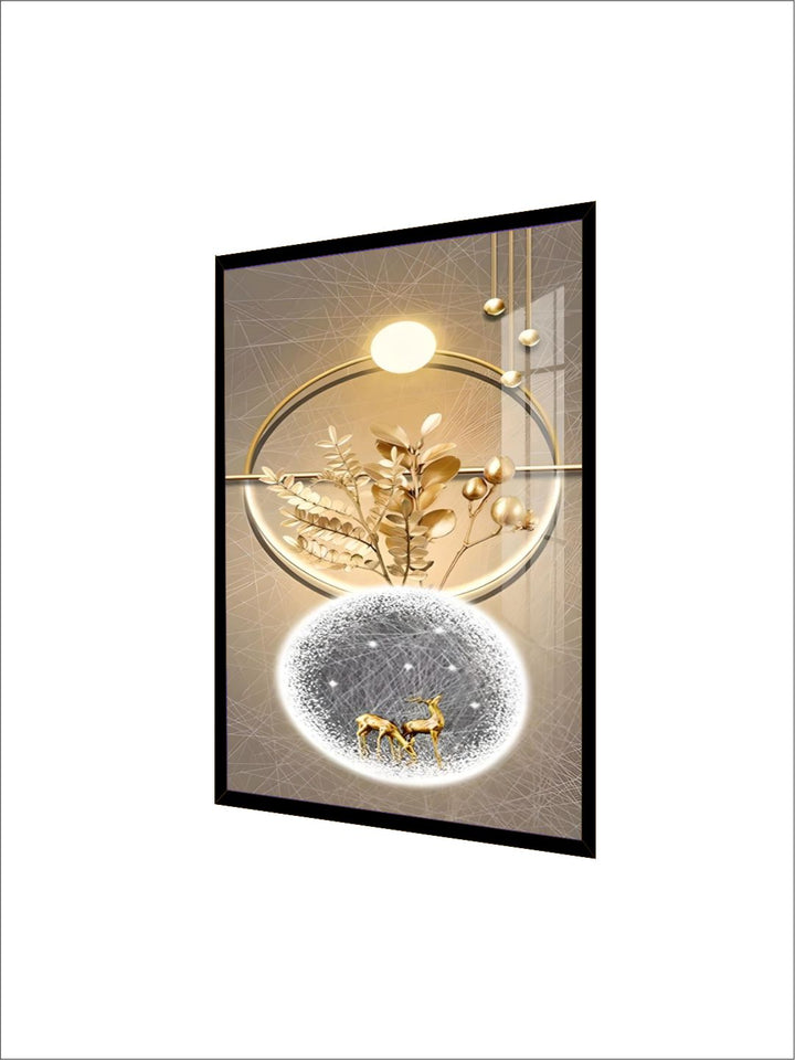 Golden Circle Of Light Nordic Abstract Auspicious Wall Art