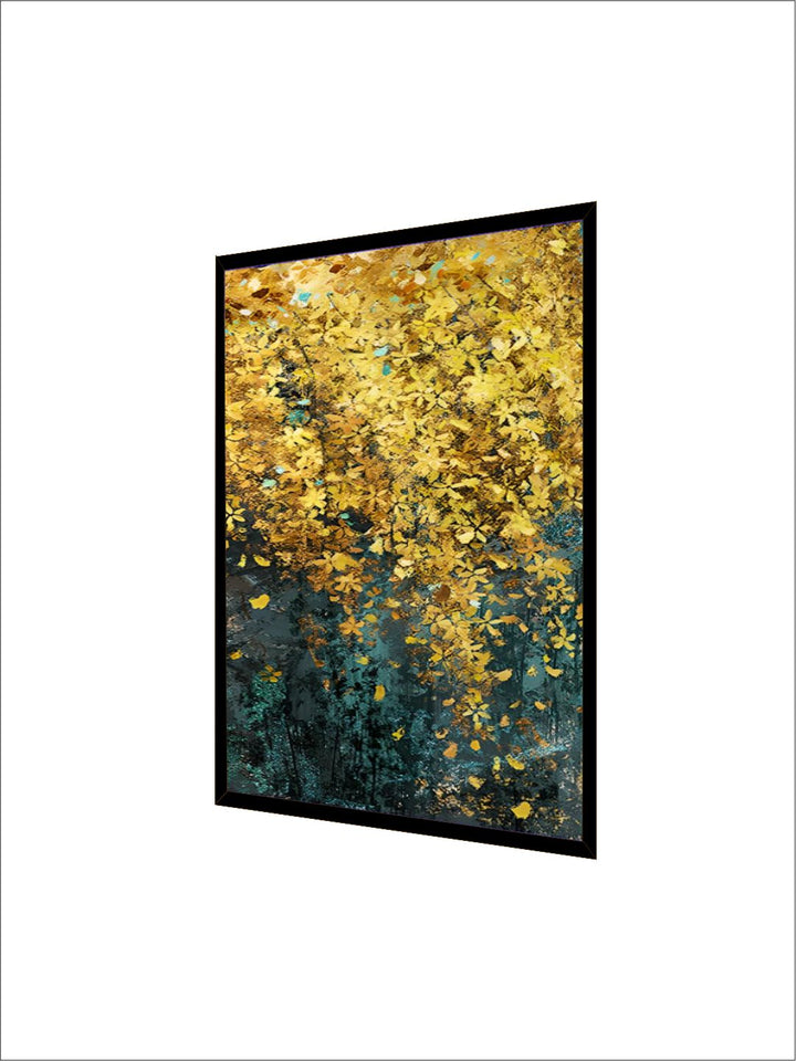 Golden Leaf Cascade Wall Art Abstract Nordic Style painting