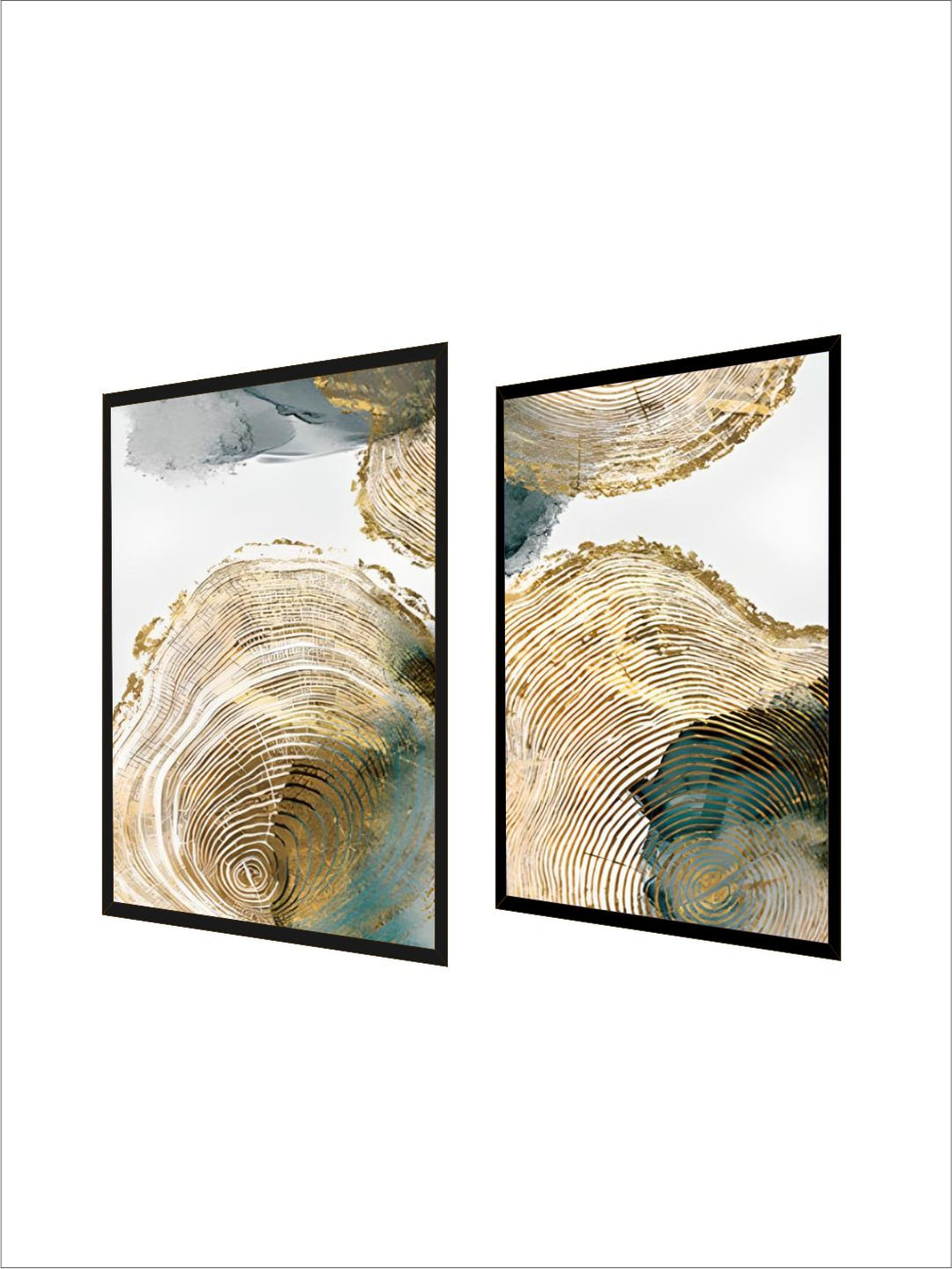 Golden Tree Of Life Wall Art Leaf Veins Wood Rings Nordic Abstract Botanic Organic Nature Fine Art