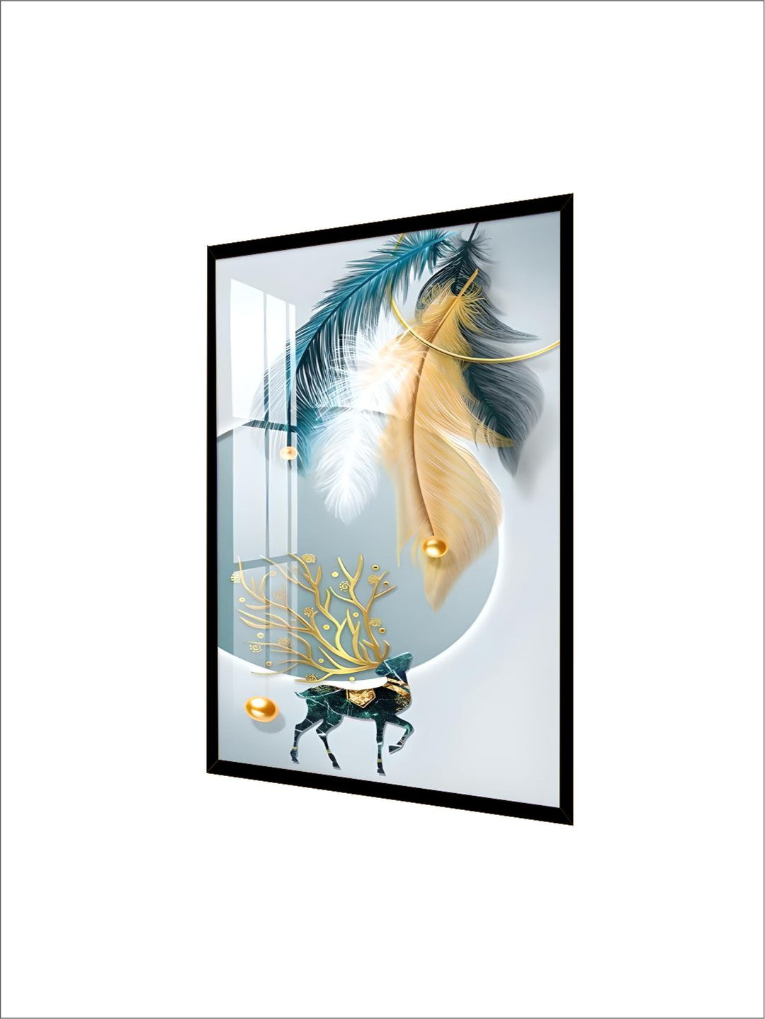 Modern Abstract Auspicious Mystical Deer Landscape Wall Art