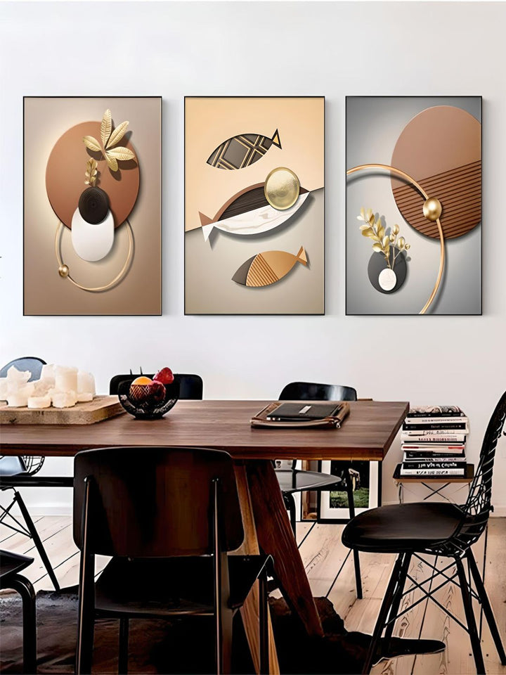 Modern Abstract Elements Bohemian Botanical Wall Art Decoration Fine Art 