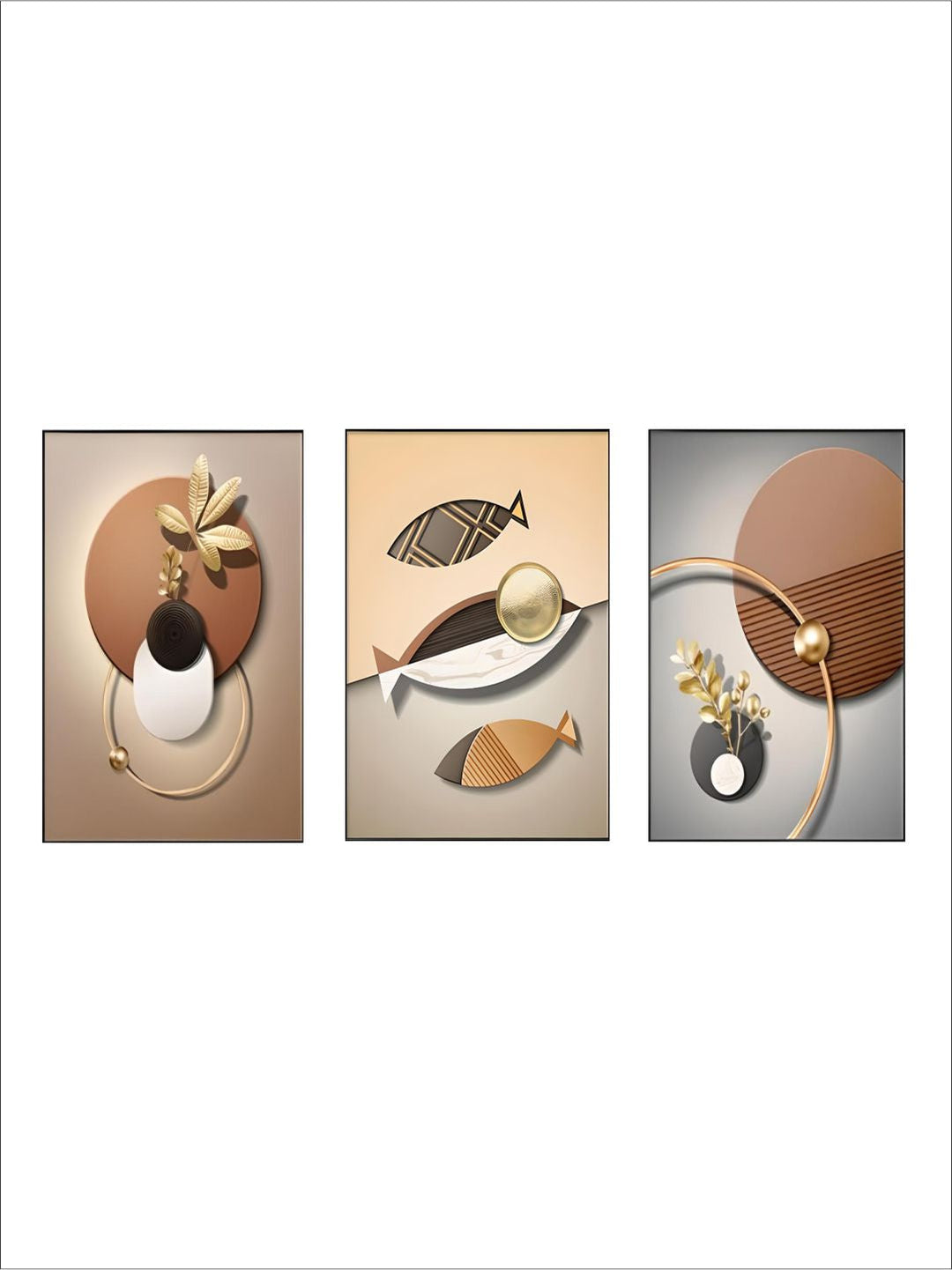 Modern Abstract Elements Bohemian Botanical Wall Art Decoration Fine Art 