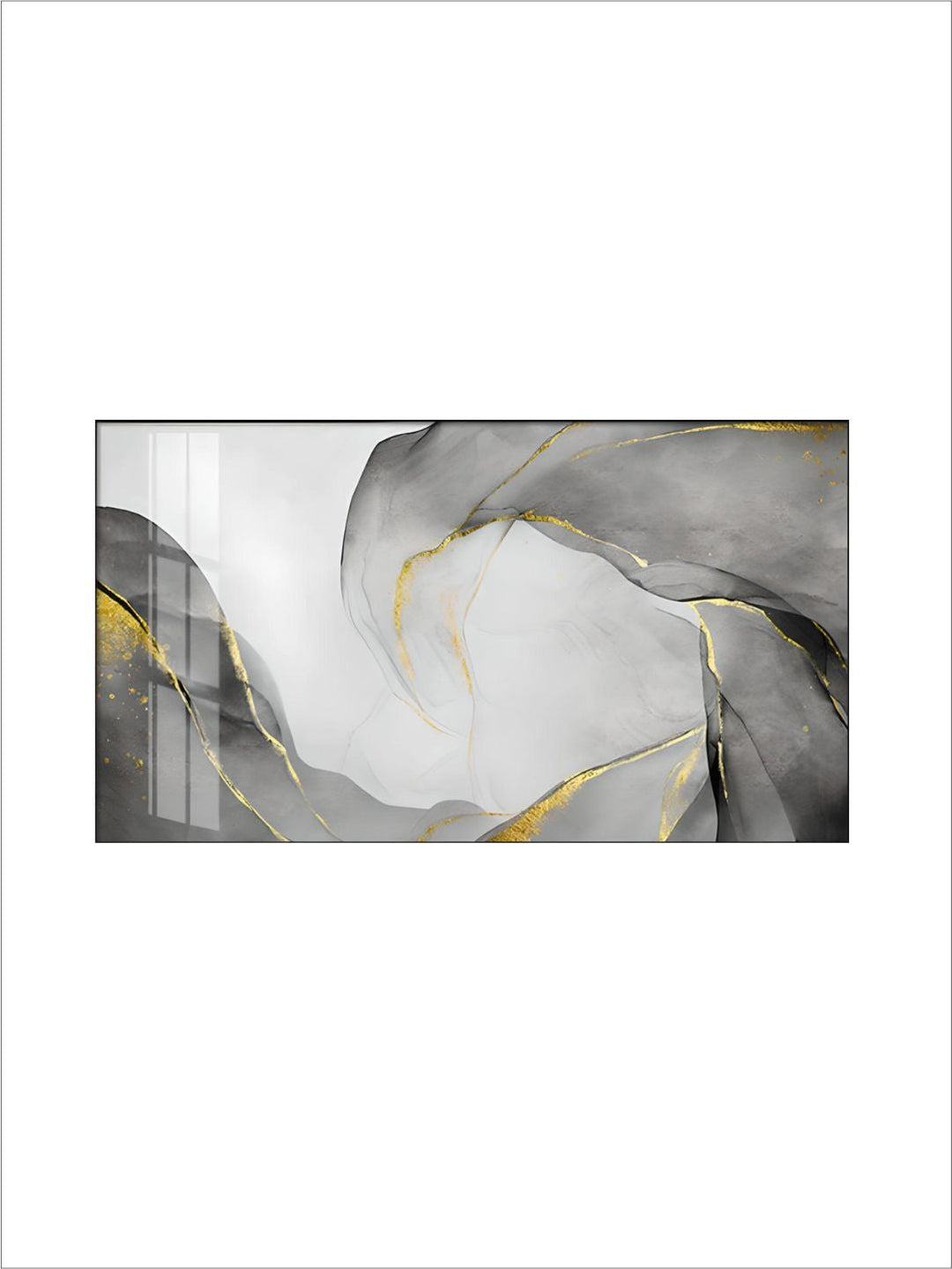 Abstract Marble Swirls Wall Art Golden Veins Blue Gray Marble Fine Art Canvas Prints Modern Stylish Pictures For Contemporary Living Luxury Home Decor