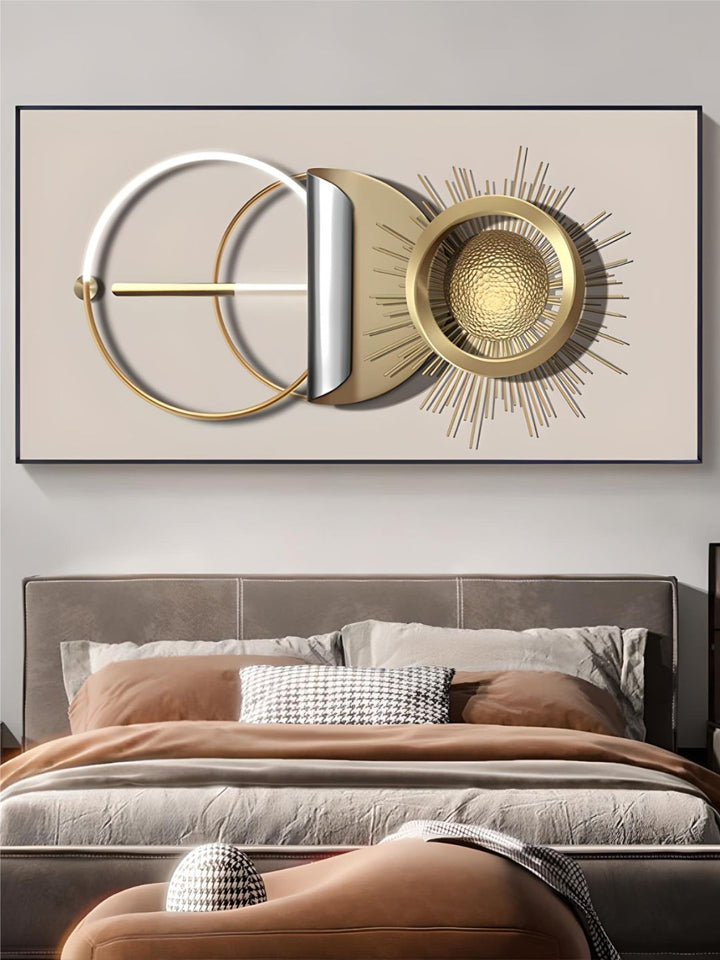 Modern Abstract Golden Sun Moon Wall Art Fine Art
