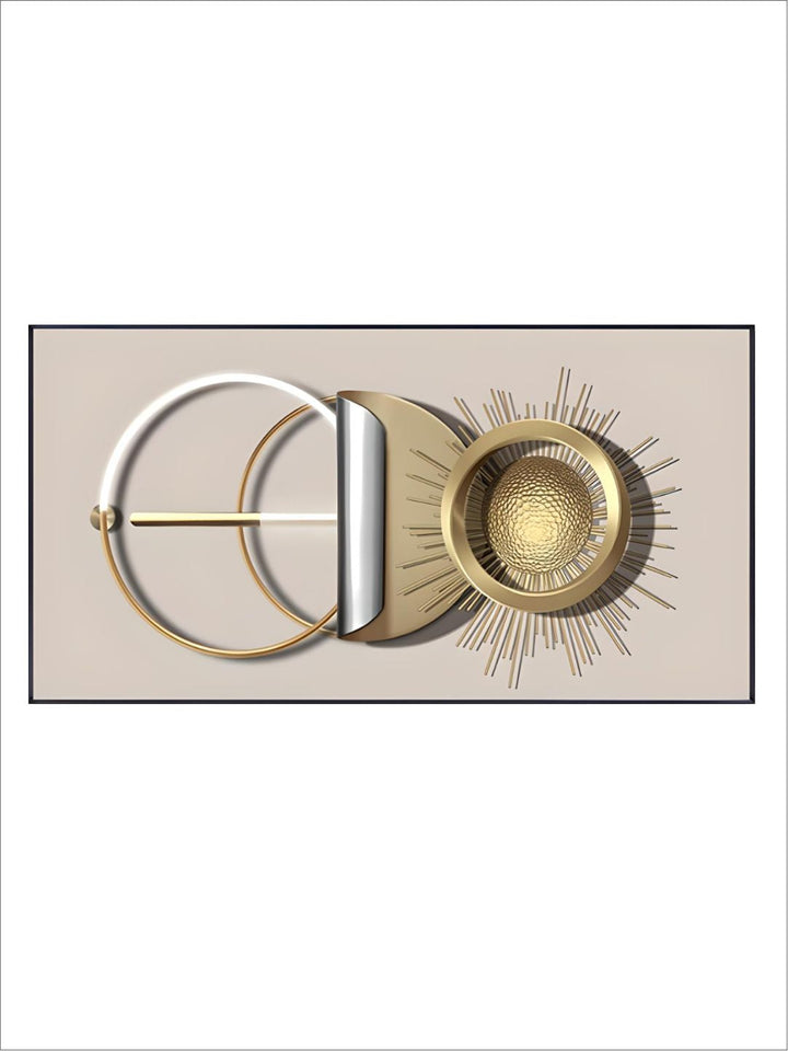 Modern Abstract Golden Sun Moon Wall Art Fine Art