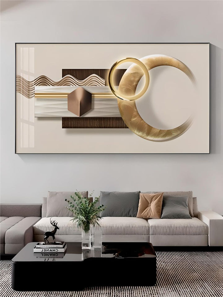 Black Brown Golden Beige Pictures For Luxury Loft Living Room Lifestyle Art Decor