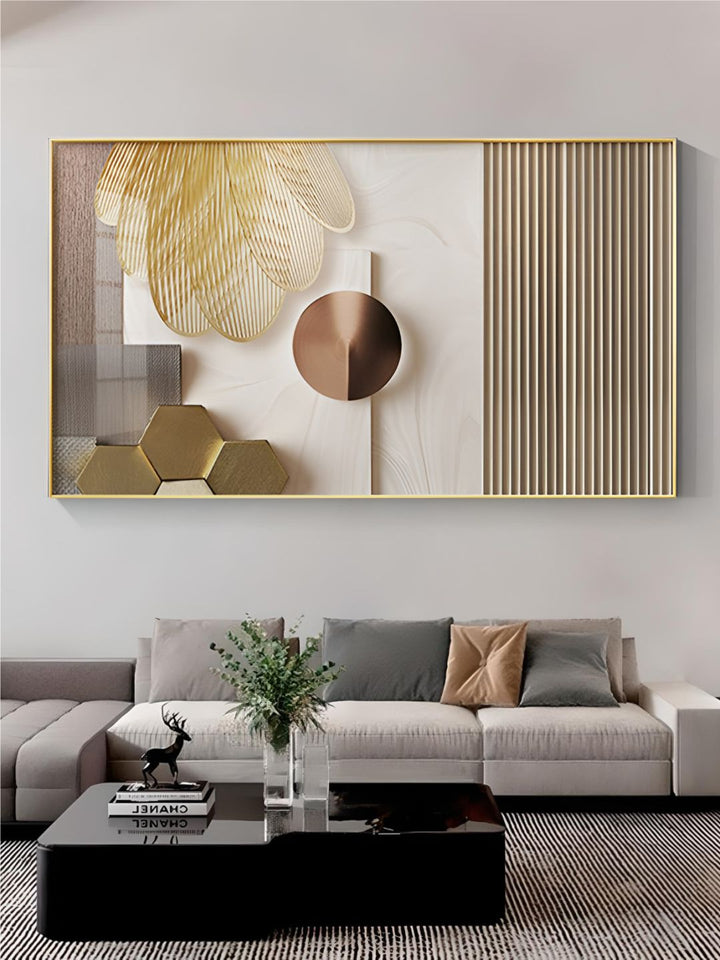 Black Brown Golden Beige Pictures For Luxury Loft Living Room Lifestyle Art Decor