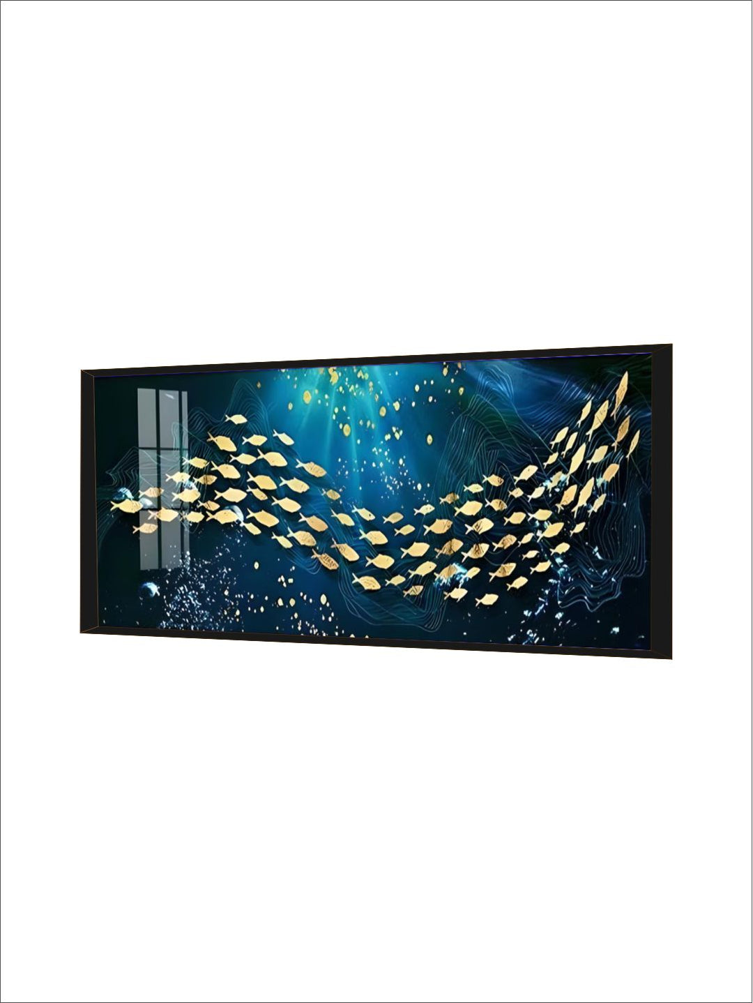 Auspicious Golden Fish In The Deep Blue Wall Art Fine Art