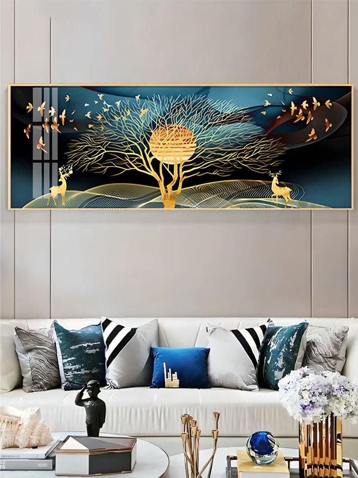 Auspicious Golden Fish In The Deep Blue Wall Art Fine Art