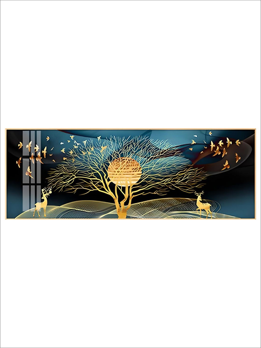 Auspicious Golden Fish In The Deep Blue Wall Art Fine Art