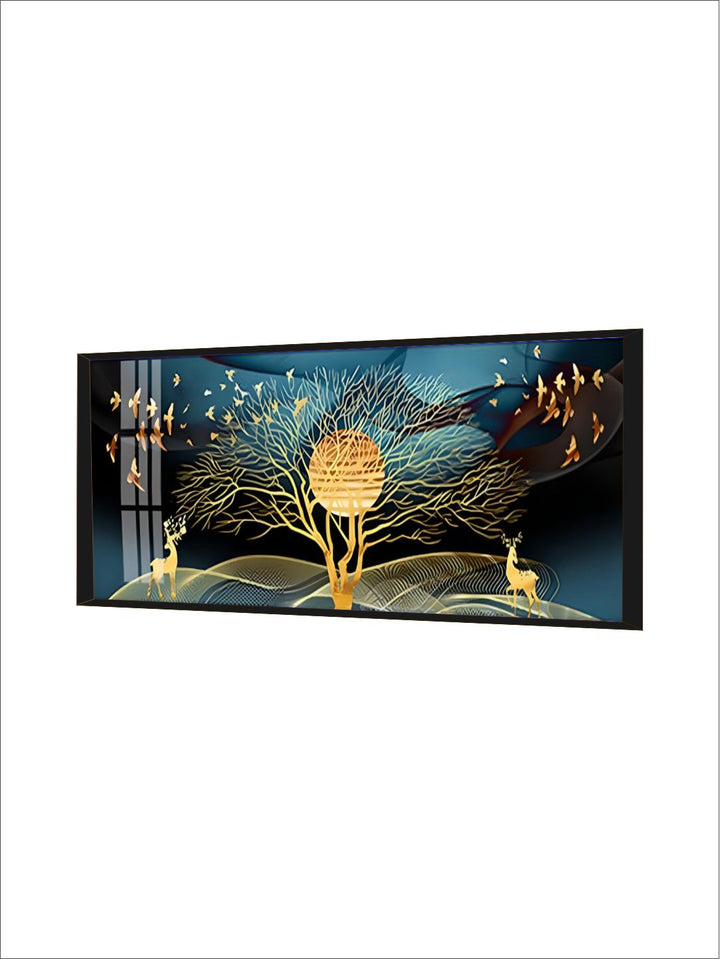 Auspicious Golden Fish In The Deep Blue Wall Art Fine Art