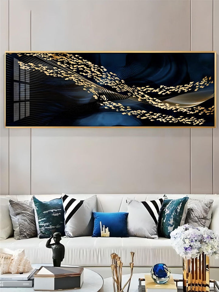 Auspicious Golden Fish In The Deep Blue Wall Art Fine Art