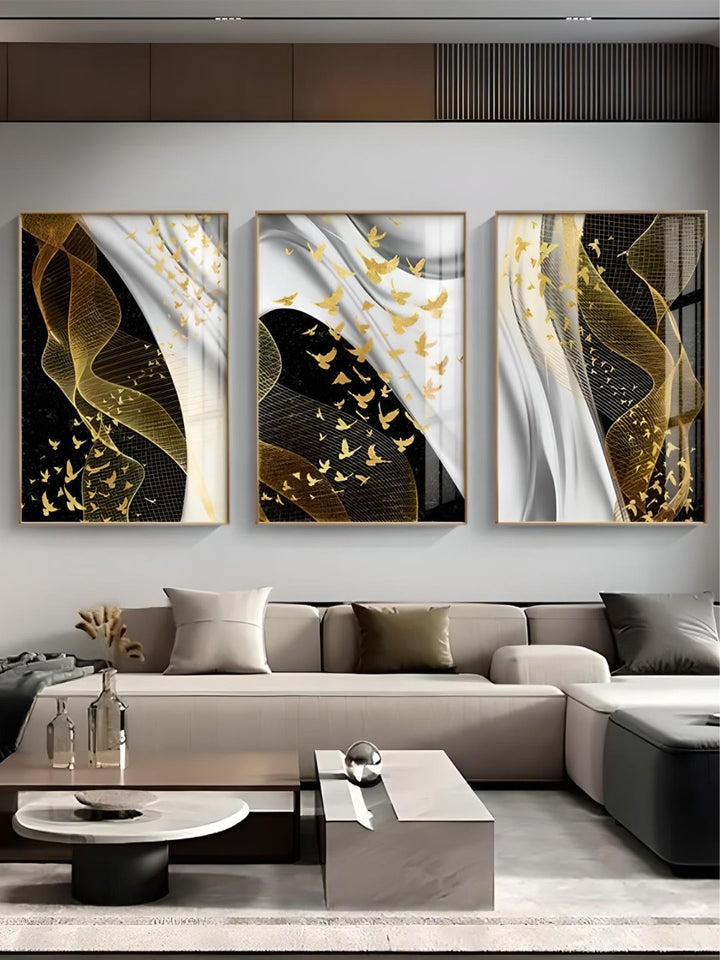 Modern Abstract Birds Flowing Wall Art Fine Art 