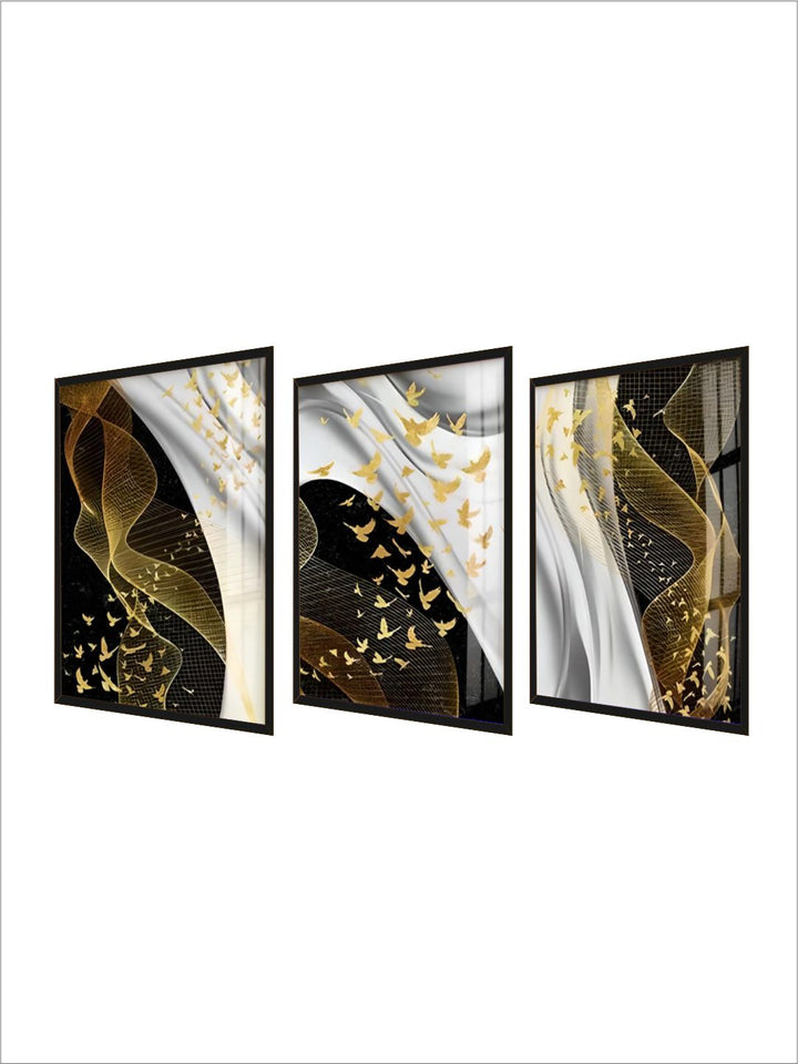 Modern Abstract Birds Flowing Wall Art Fine Art 