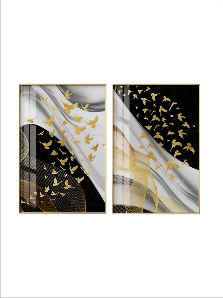 Modern Abstract Birds Flowing Wall Art Fine Art 