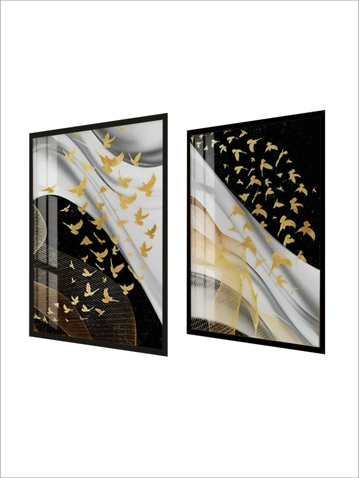 Modern Abstract Birds Flowing Wall Art Fine Art 