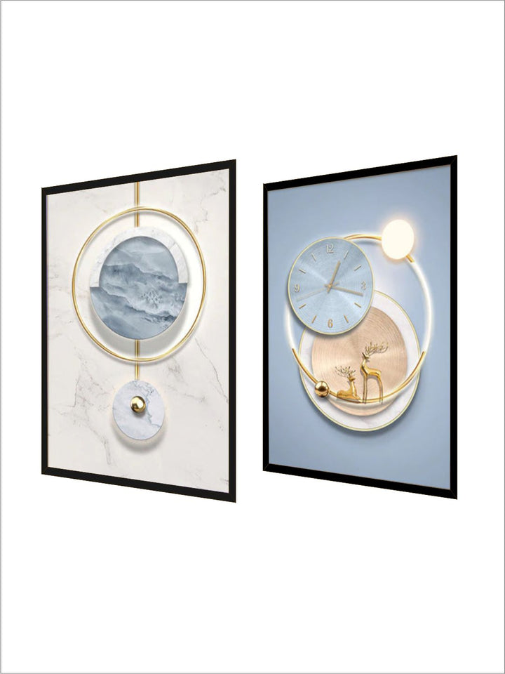 Sky Blue Circle Of Light Nordic Wall Art Fine Art 