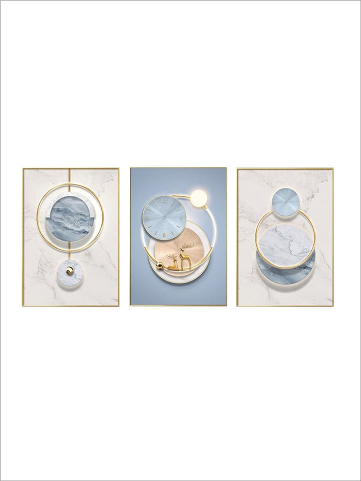 Sky Blue Circle Of Light Nordic Wall Art Fine Art 