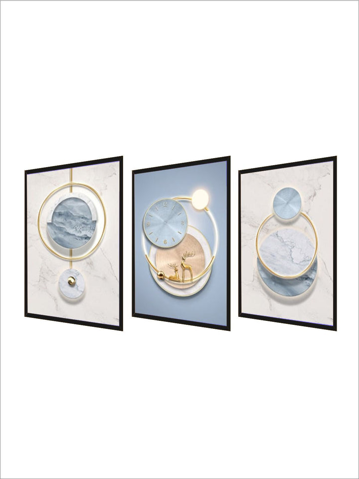 Sky Blue Circle Of Light Nordic Wall Art Fine Art 
