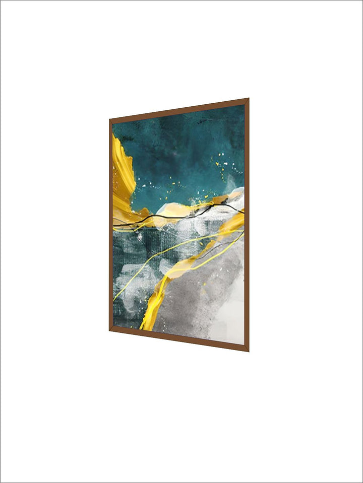 Abstract Golden Horizons Wall Art Green Blue Fine Art Canvas Prints Nordic Style Contemporary Pictures For Living Room Bedroom Modern Home Office Interiors