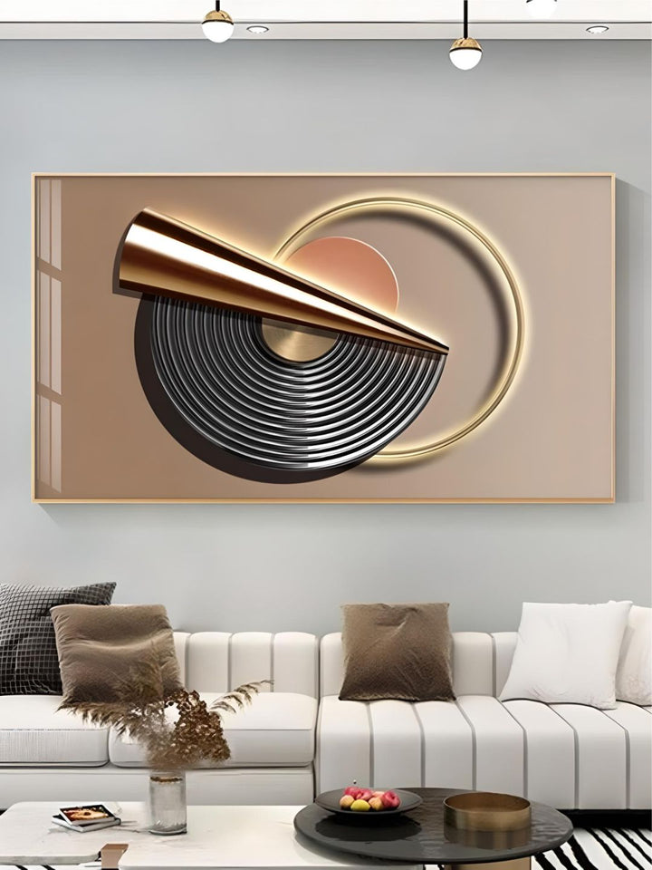 Modern Aesthetics Abstract Geometry Sun Moon Wall Art