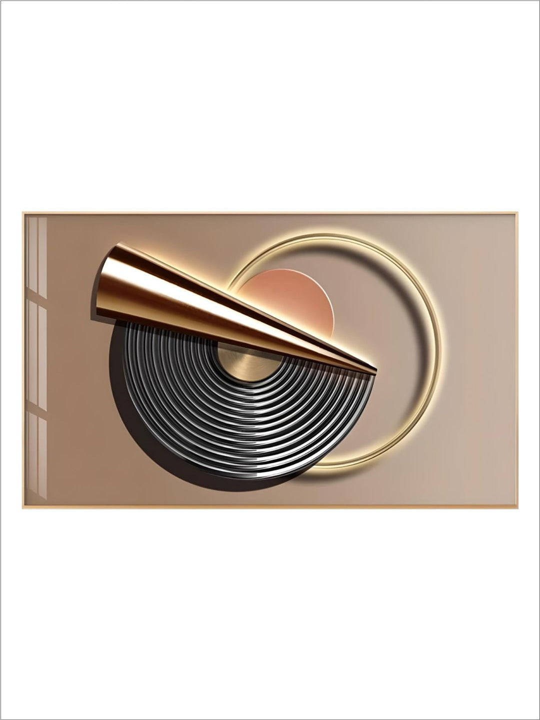 Modern Aesthetics Abstract Geometry Sun Moon Wall Art