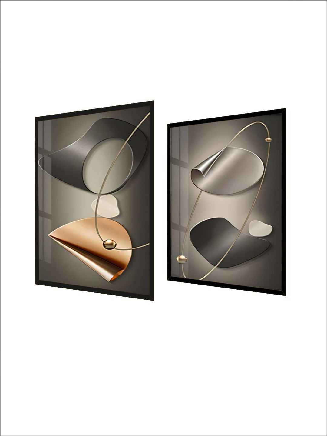 Modern Aesthetics Wall Art Abstract Arc & Curved Elements Fine Art
