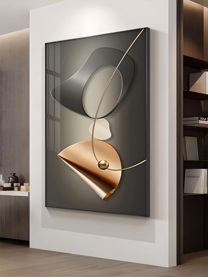 Modern Aesthetics Wall Art Abstract Arc & Curved Elements Fine Art