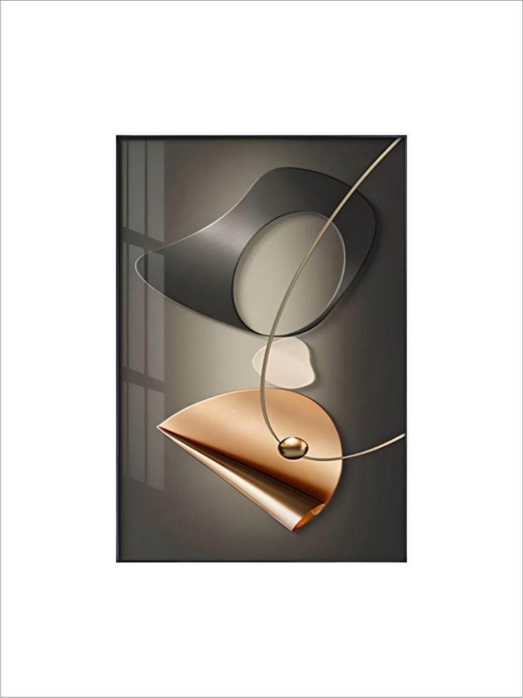 Modern Aesthetics Wall Art Abstract Arc & Curved Elements Fine Art