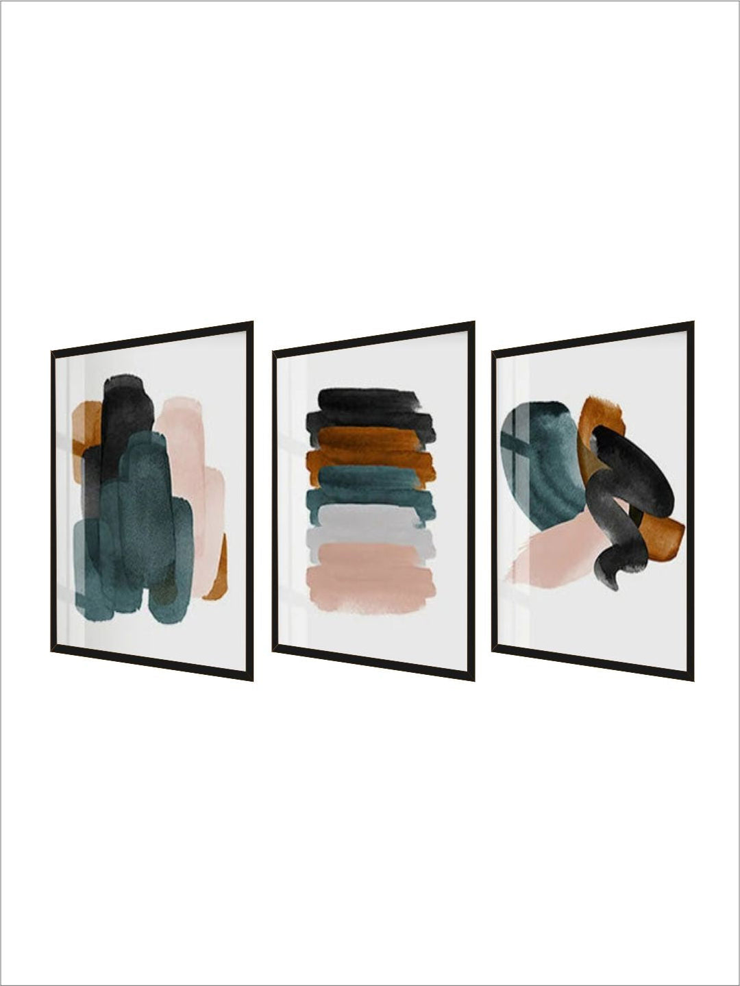 Earthy Colors Abstract Minimalist Watercolor Wall