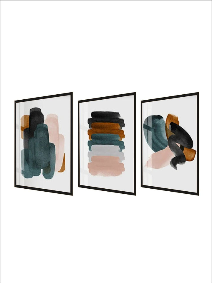 Earthy Colors Abstract Minimalist Watercolor Wall