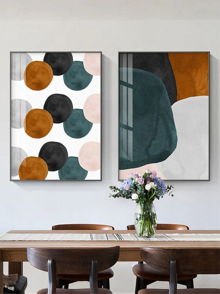 Earthy Colors Abstract Minimalist Watercolor Wall