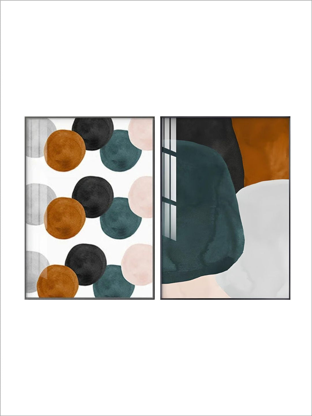 Earthy Colors Abstract Minimalist Watercolor Wall